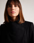 RYTAA-Outerwear-Formed from a sumptuous blend of wool and cashmere, the RYTAA coat will cocoon you in a layer of luxury. Featuring a high neck and waist tie belt, it helps you beat the elements in serious style. Wool-cashmere blend Wrap front Wait belt included Button fastening Hardware detailing at belt and collar Printed lining Our model is 5'9"/ 1.75m and wears a Ted size 2- Ted Baker Romania